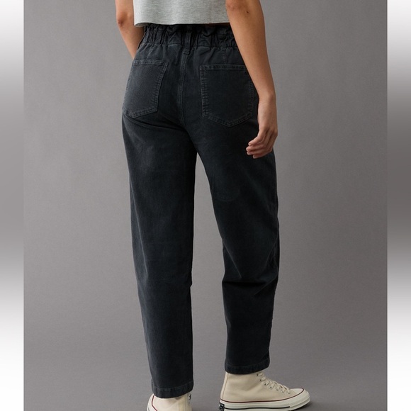 AE Stretch Super High-Waisted Corduroy Paper Bag Barrel Pant - Picture 2 of 2